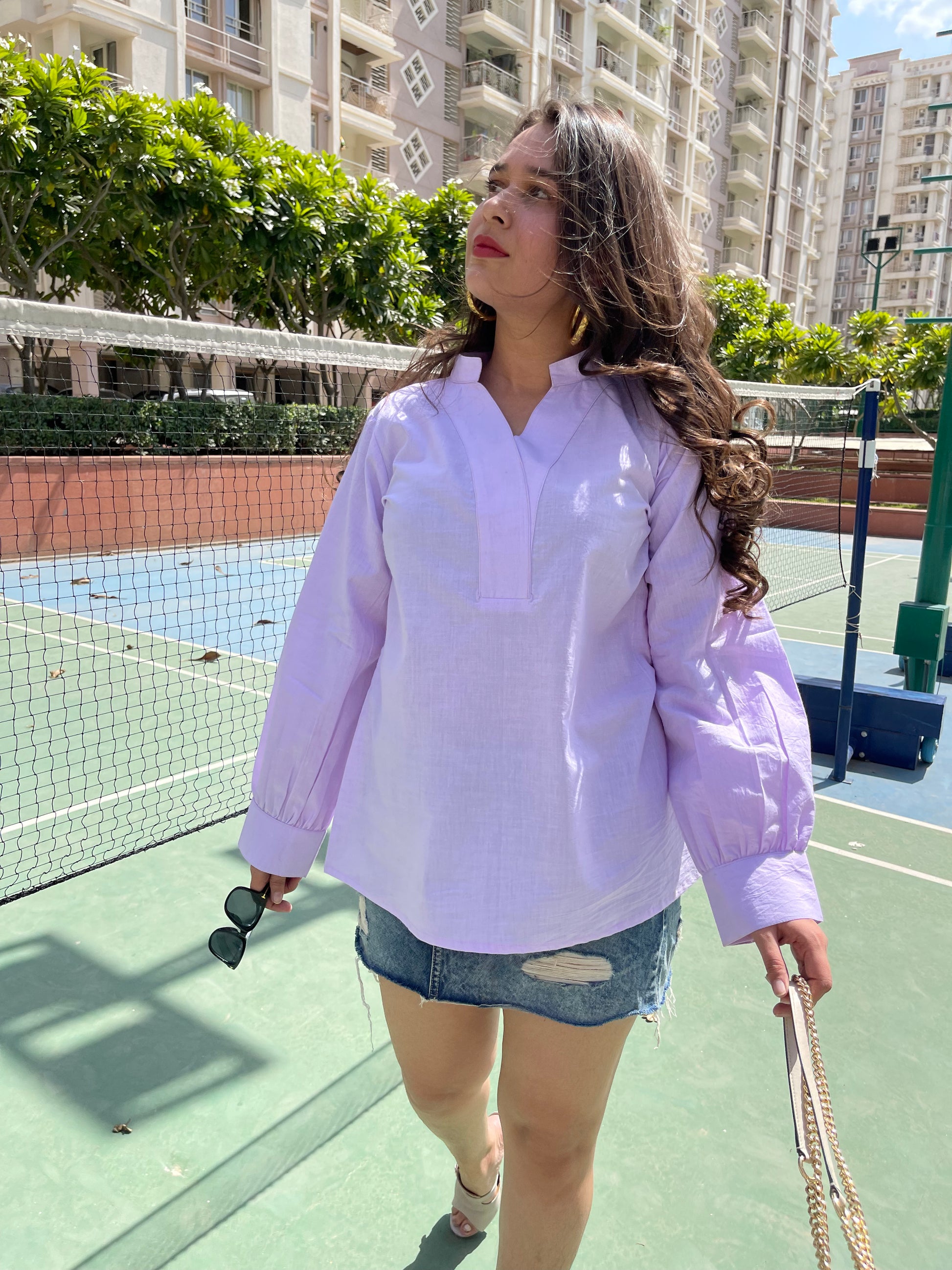 Lilac Summer Top