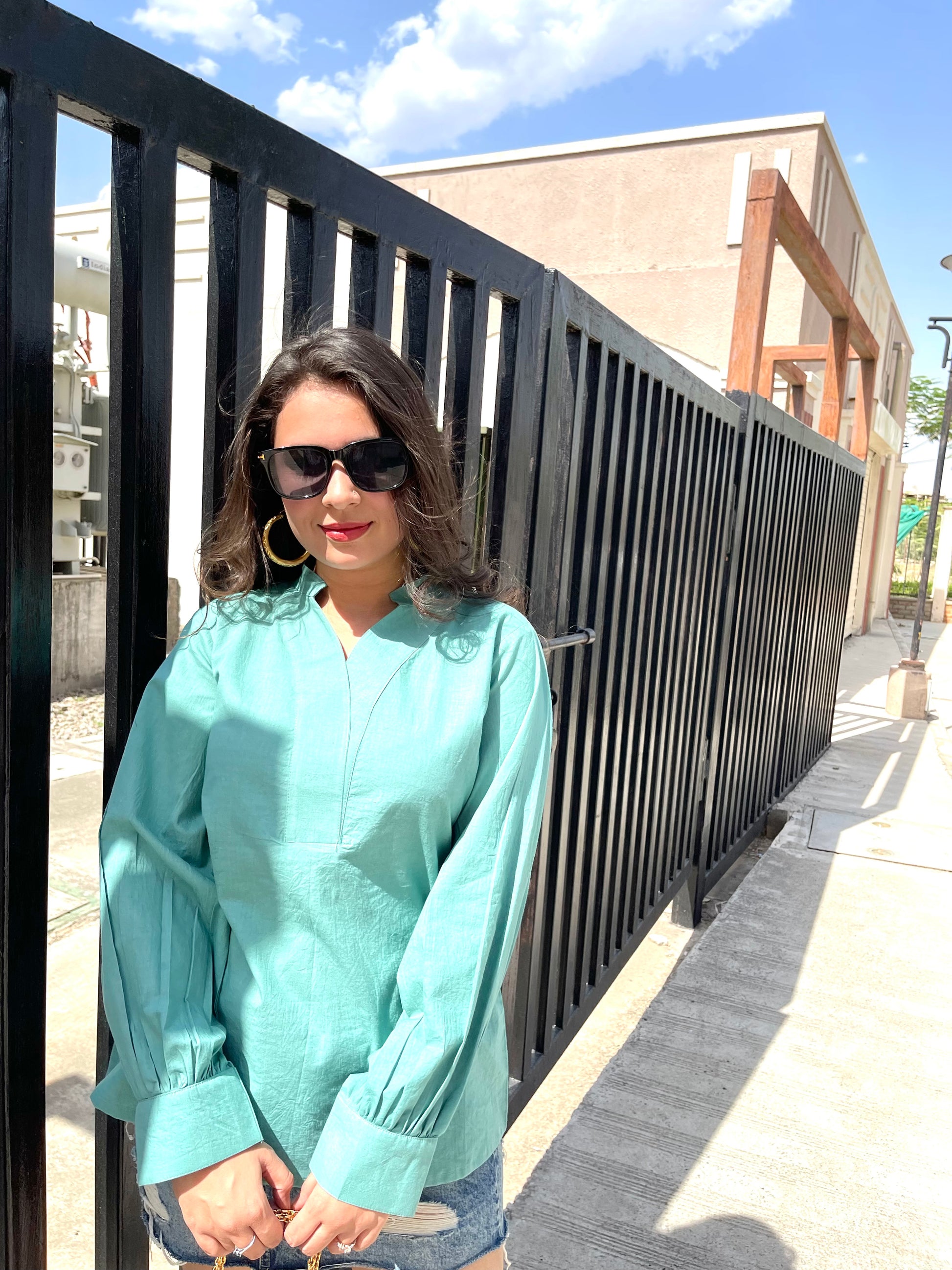 FERN GREEN SUMMER PREETI TOP