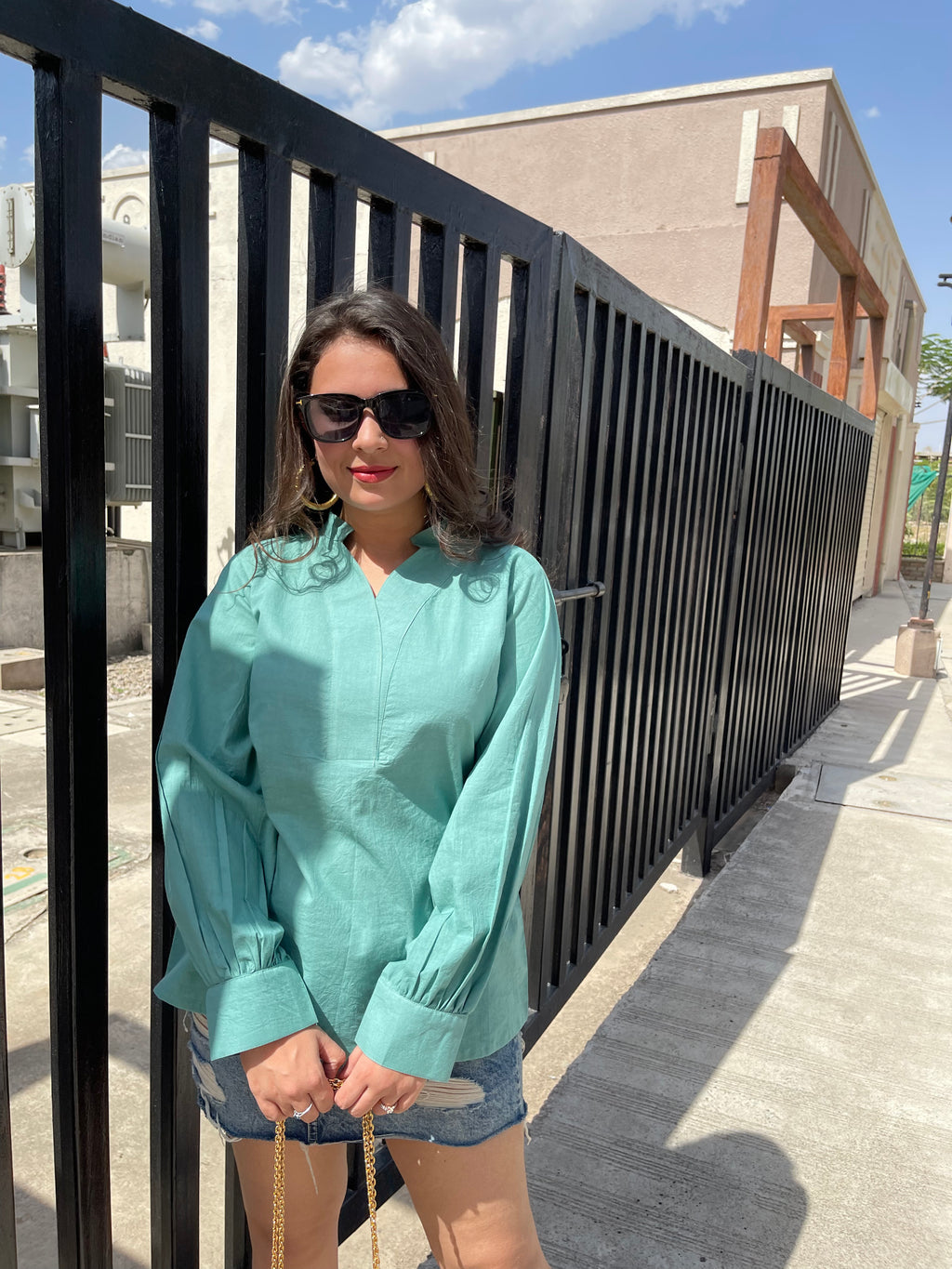 FERN GREEN SUMMER PREETI TOP