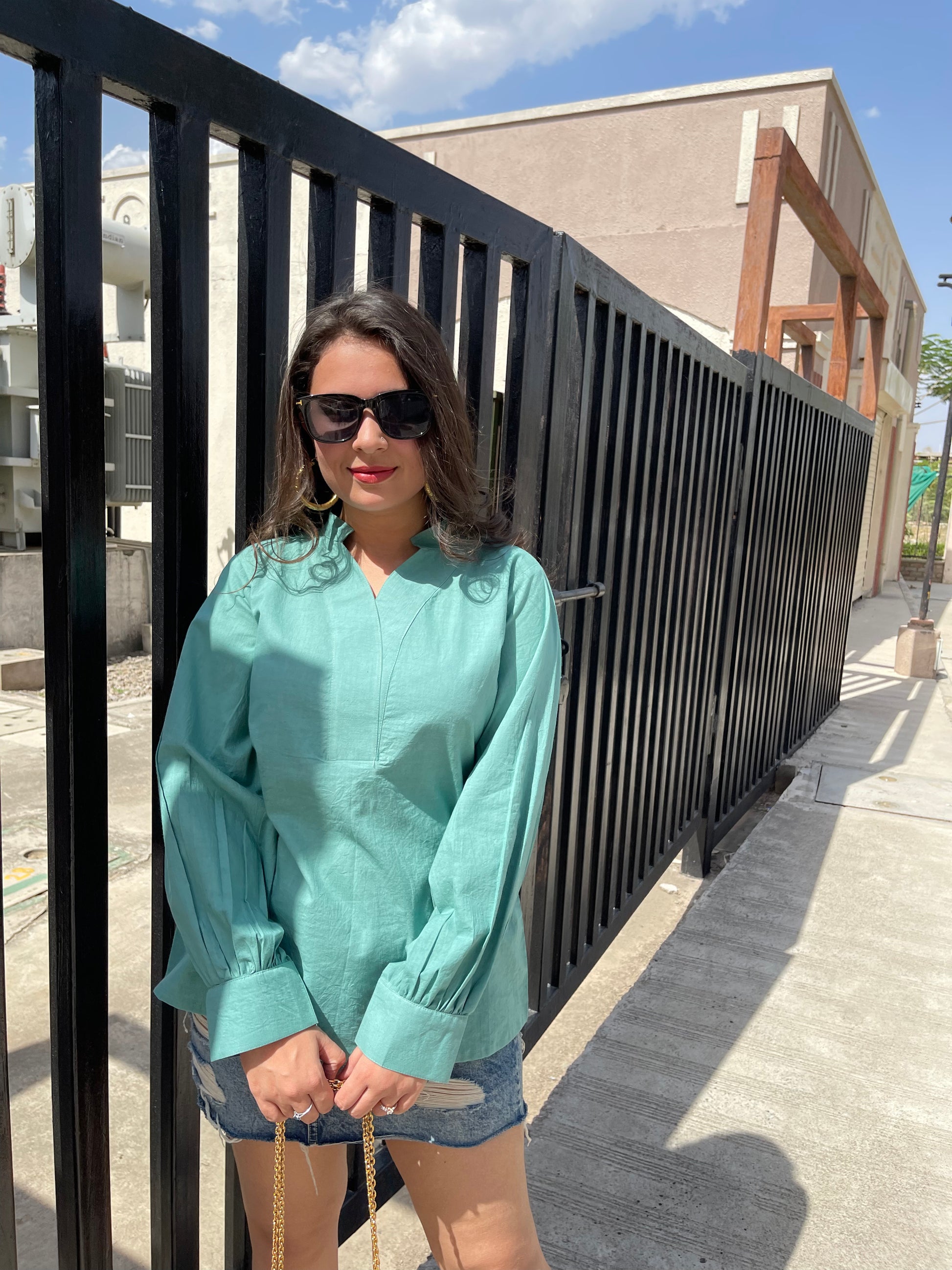 FERN GREEN SUMMER PREETI TOP