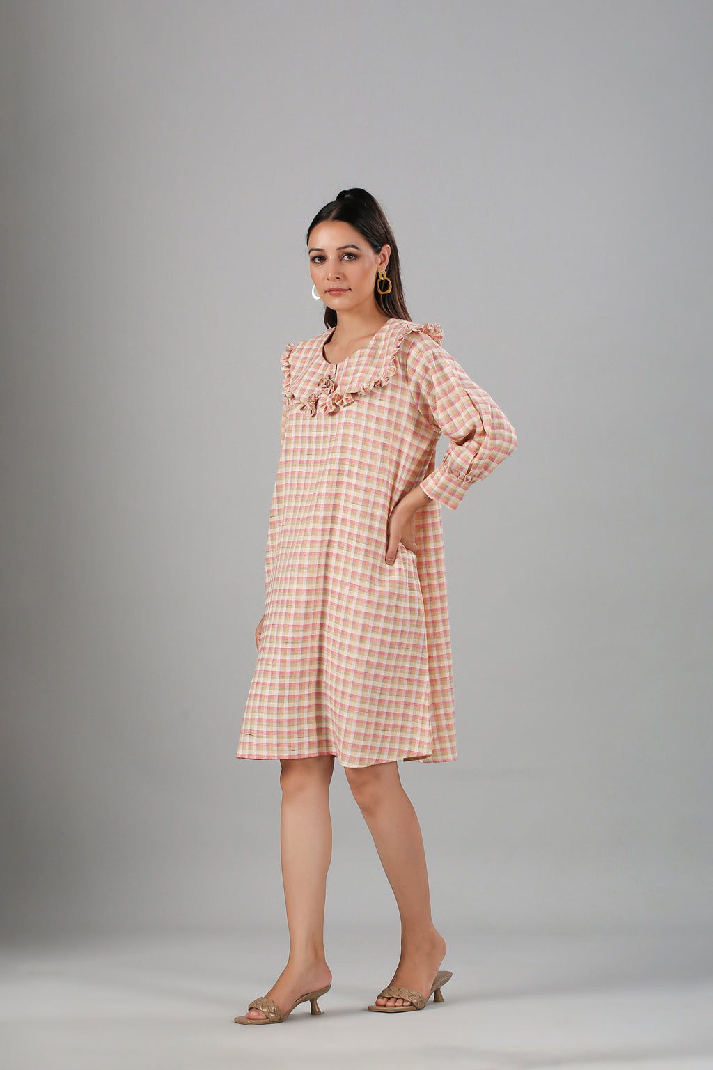 Gingham Short Dress