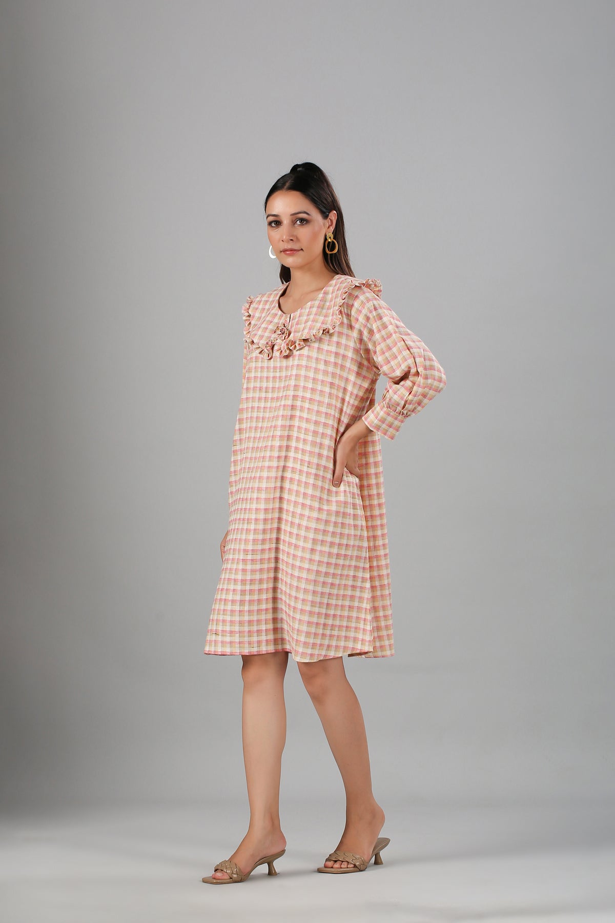 Gingham Short Dress