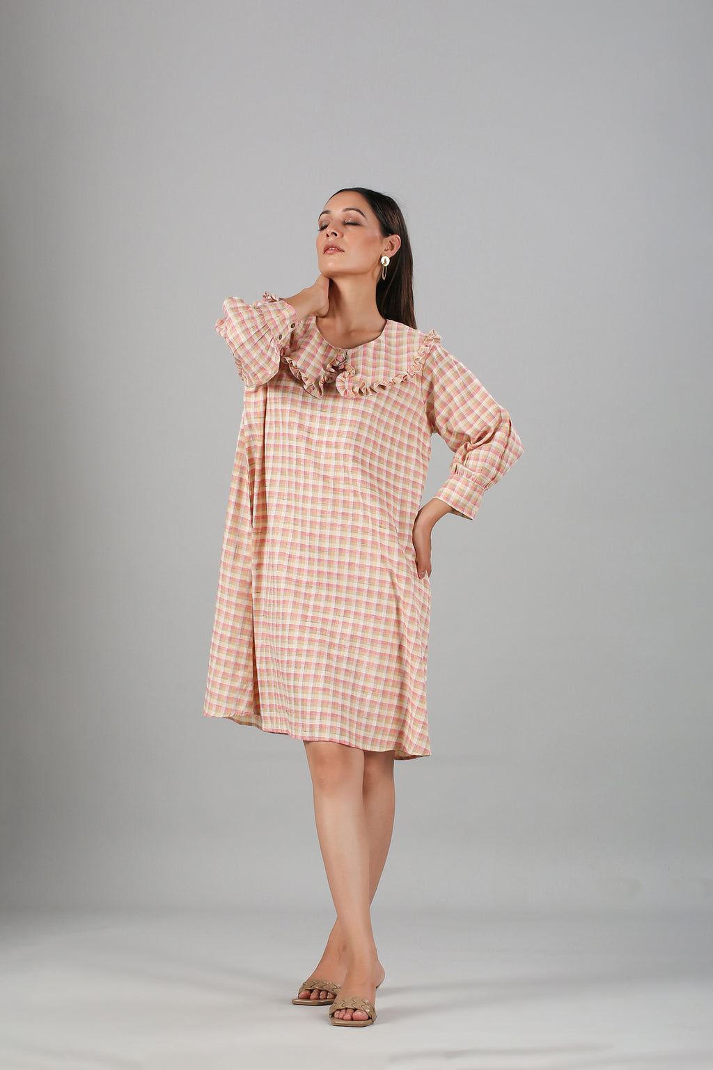 Gingham Short Dress