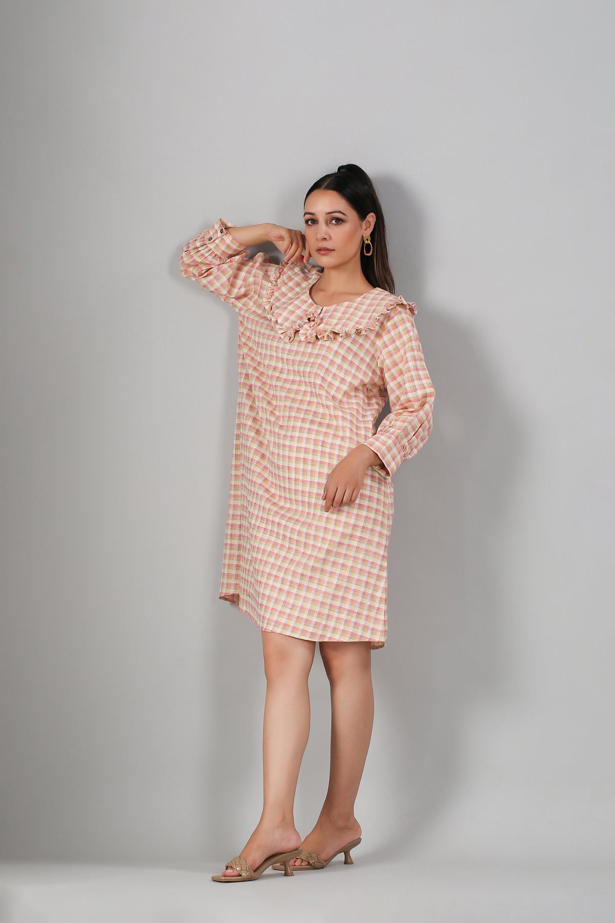 Gingham Short Dress