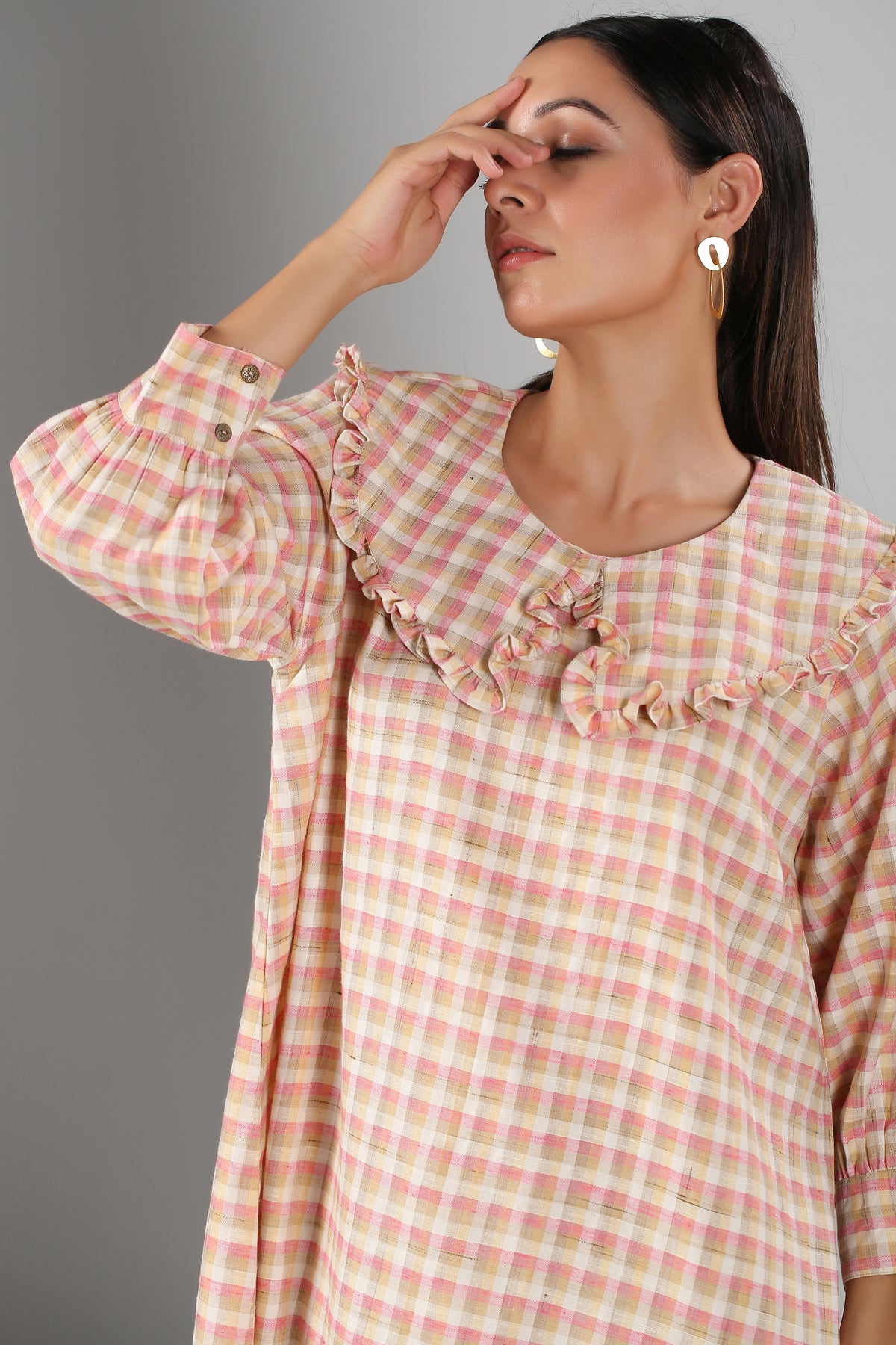 Gingham Short Dress