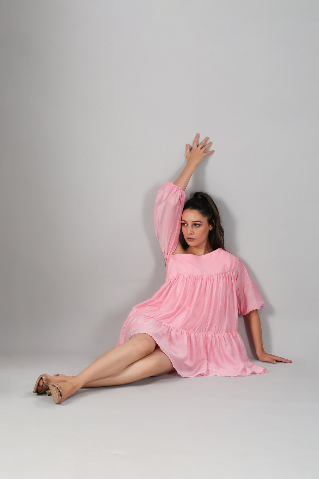 Pink Off Shoulder Dress