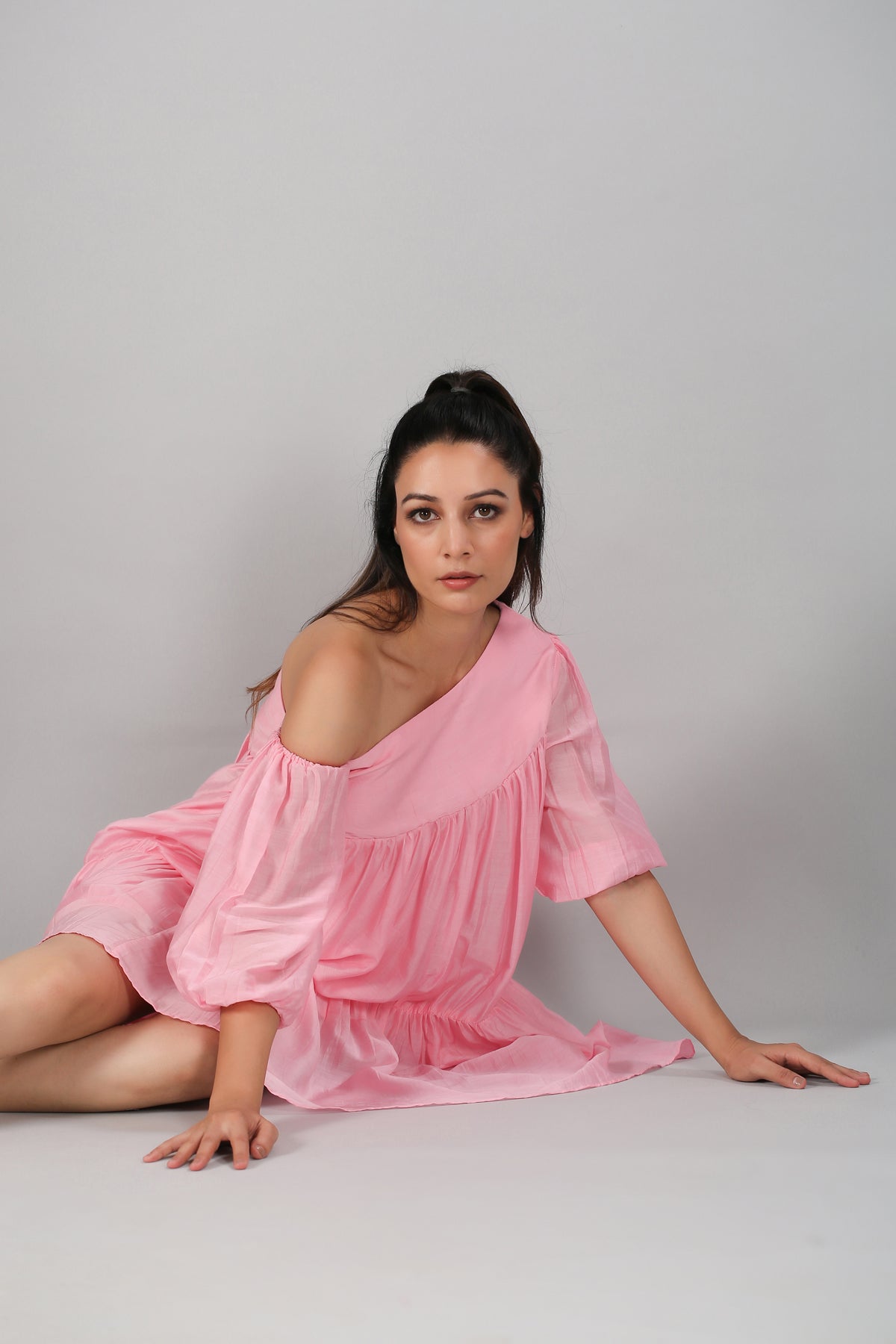 Pink Off Shoulder Dress