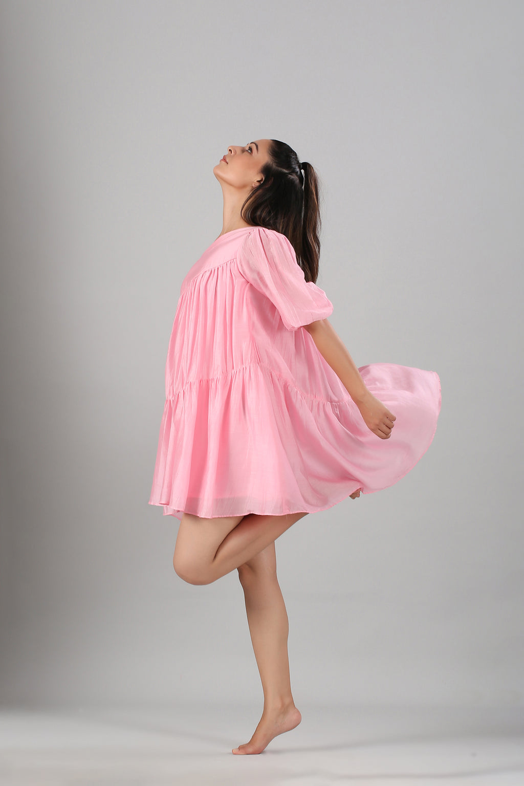 Pink Off Shoulder Dress