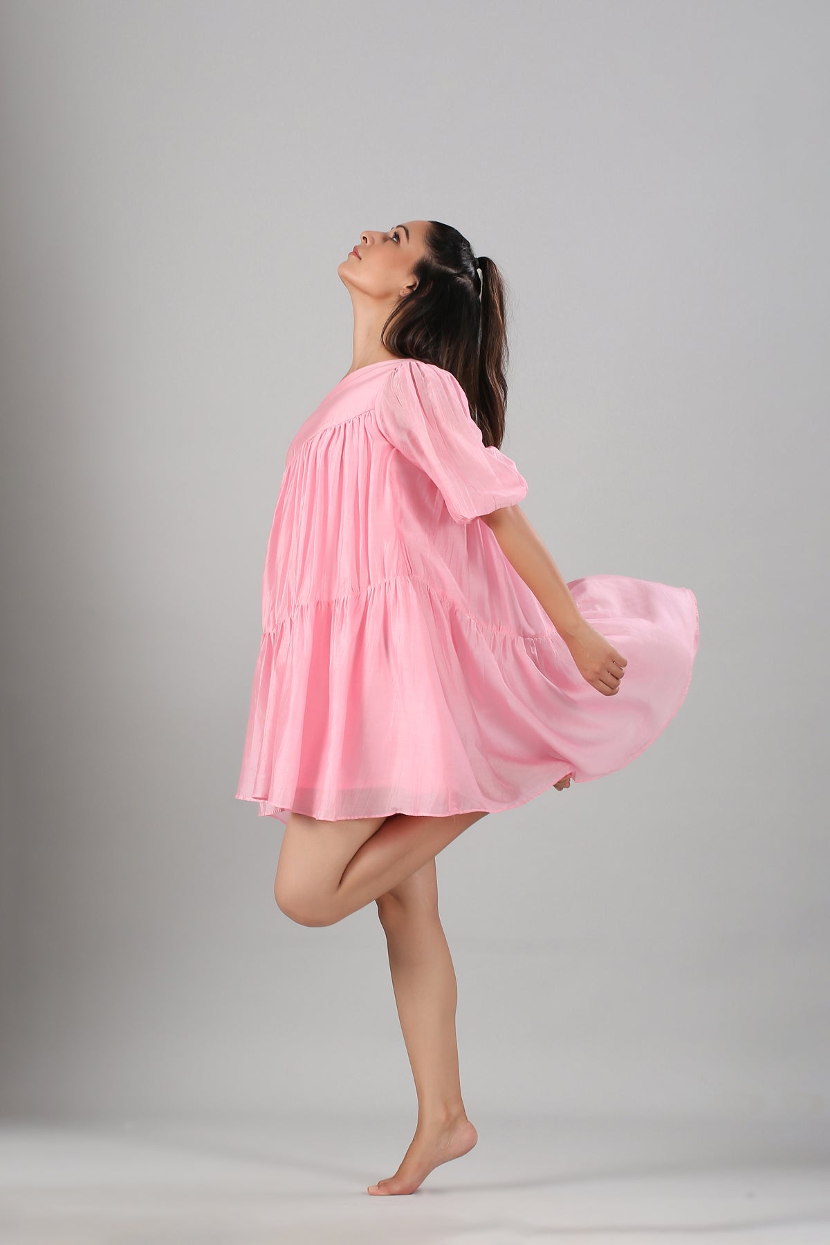 Pink Off Shoulder Dress