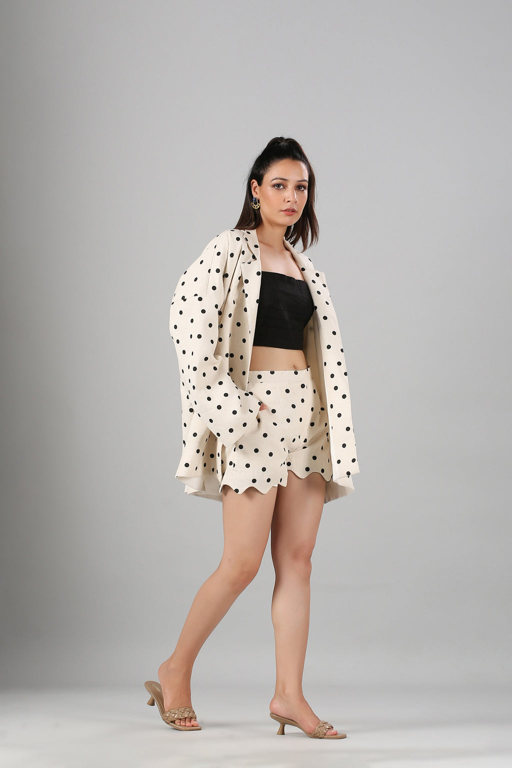 Polka Blazer Co-Ord Set