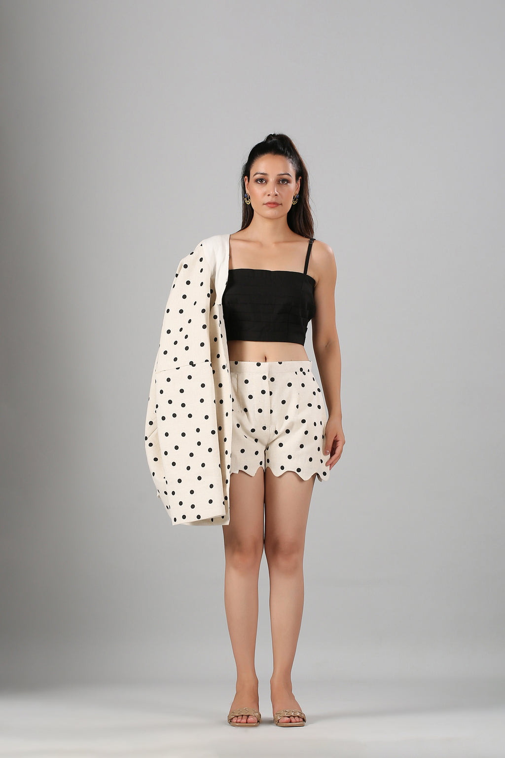 Polka Blazer Co-Ord Set