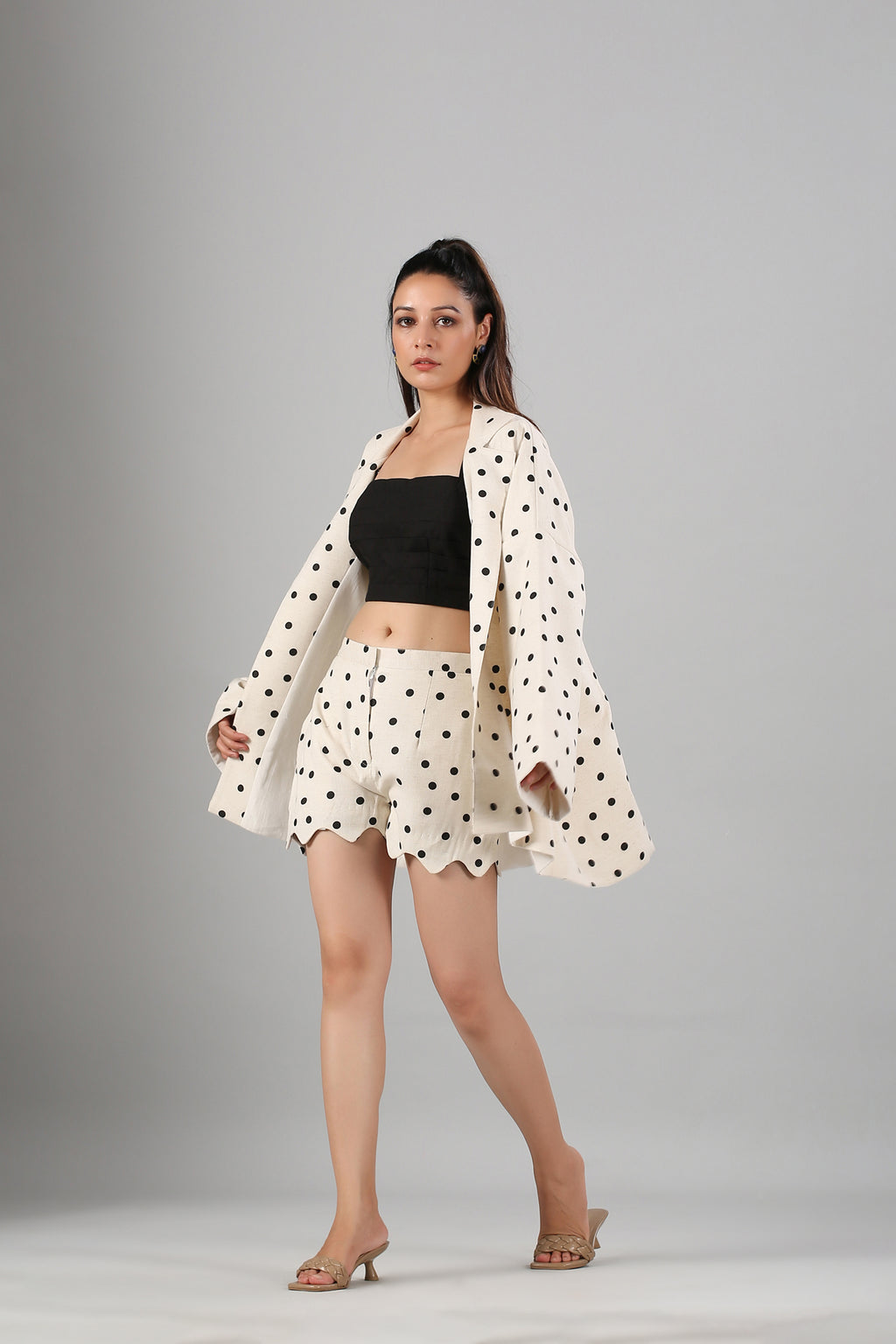 Polka Blazer Co-Ord Set
