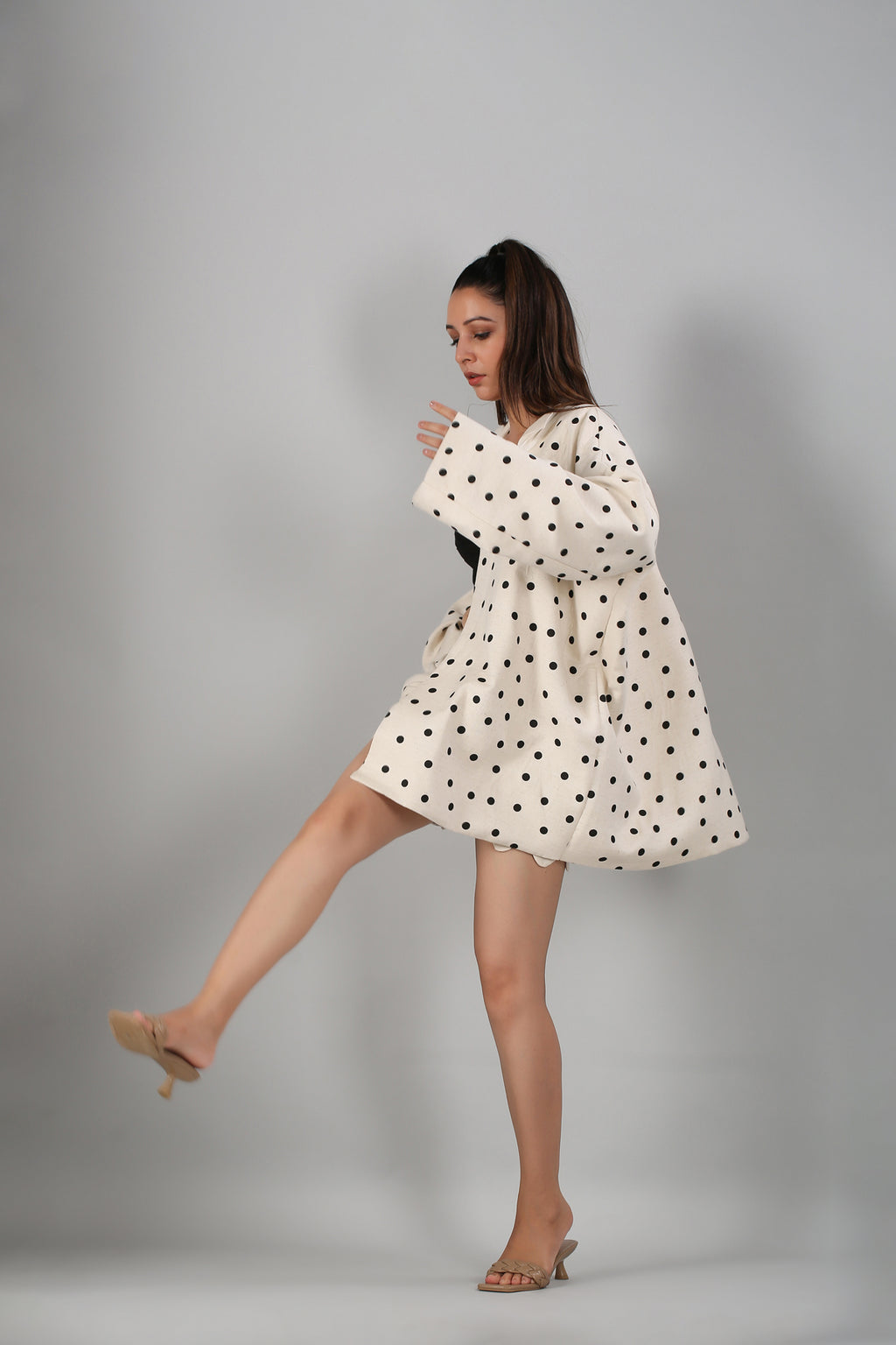Polka Blazer Co-Ord Set