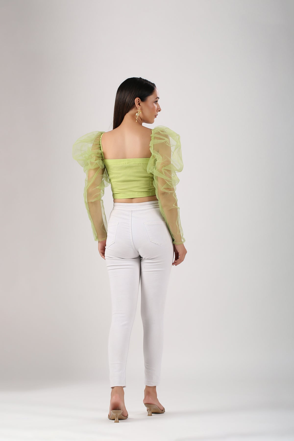 French Lime Tulle TOP