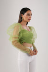 French Lime Tulle TOP