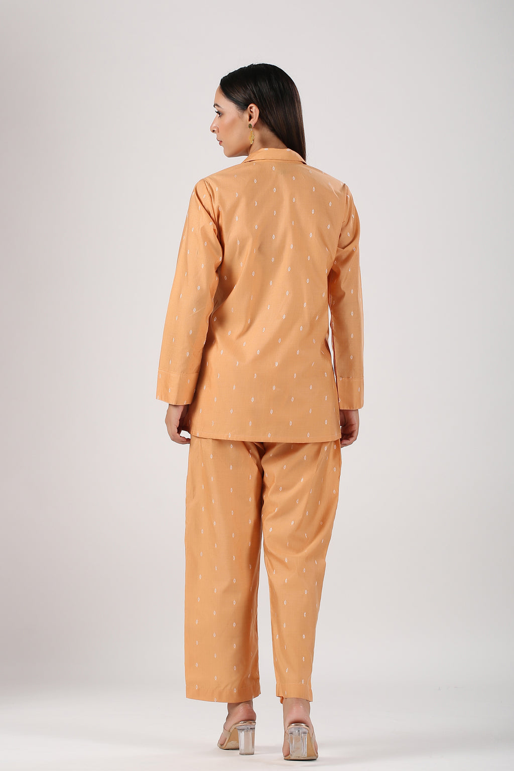 Angrakha style Ikat cotton co-ord set