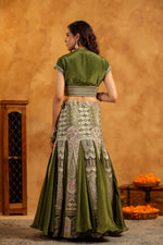 Green Mahendi lehenga