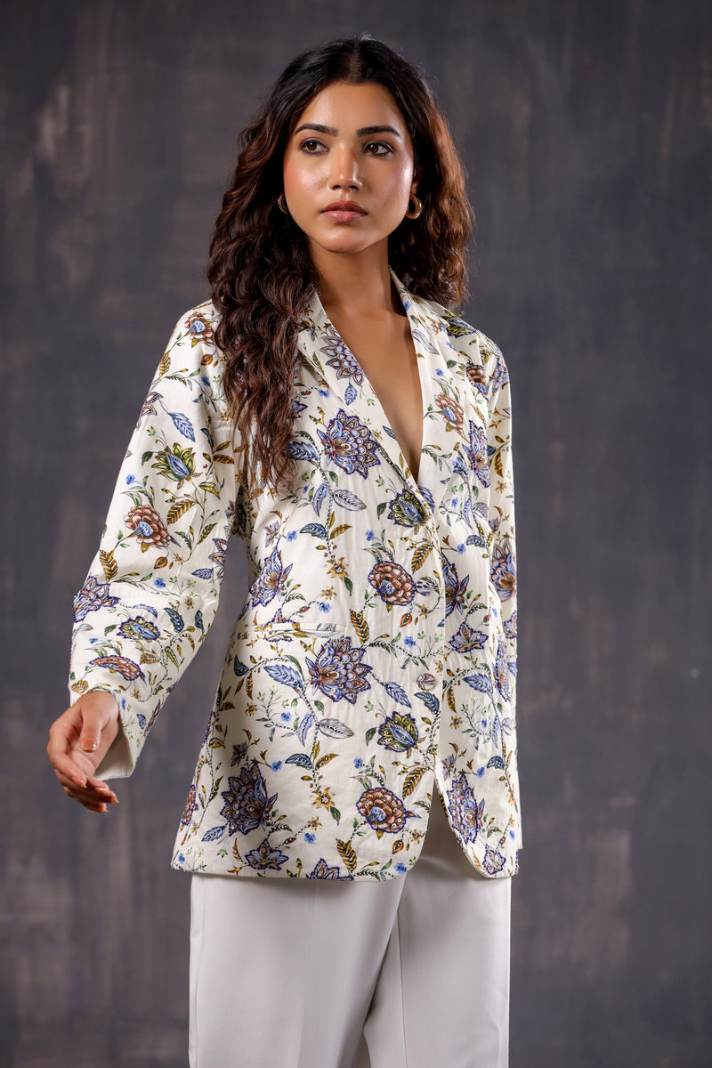 Saama printed embroidered Blazer