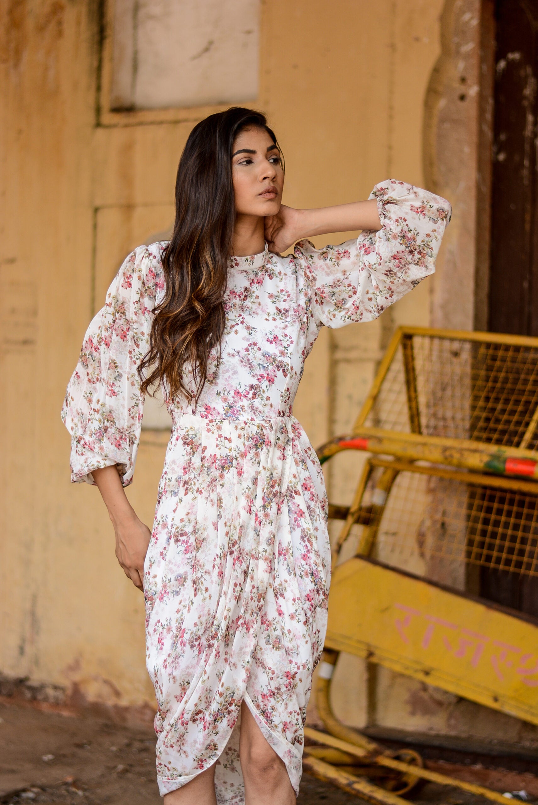 Moh  The eternal dhaga- Flowy Floral Dhoti Dress