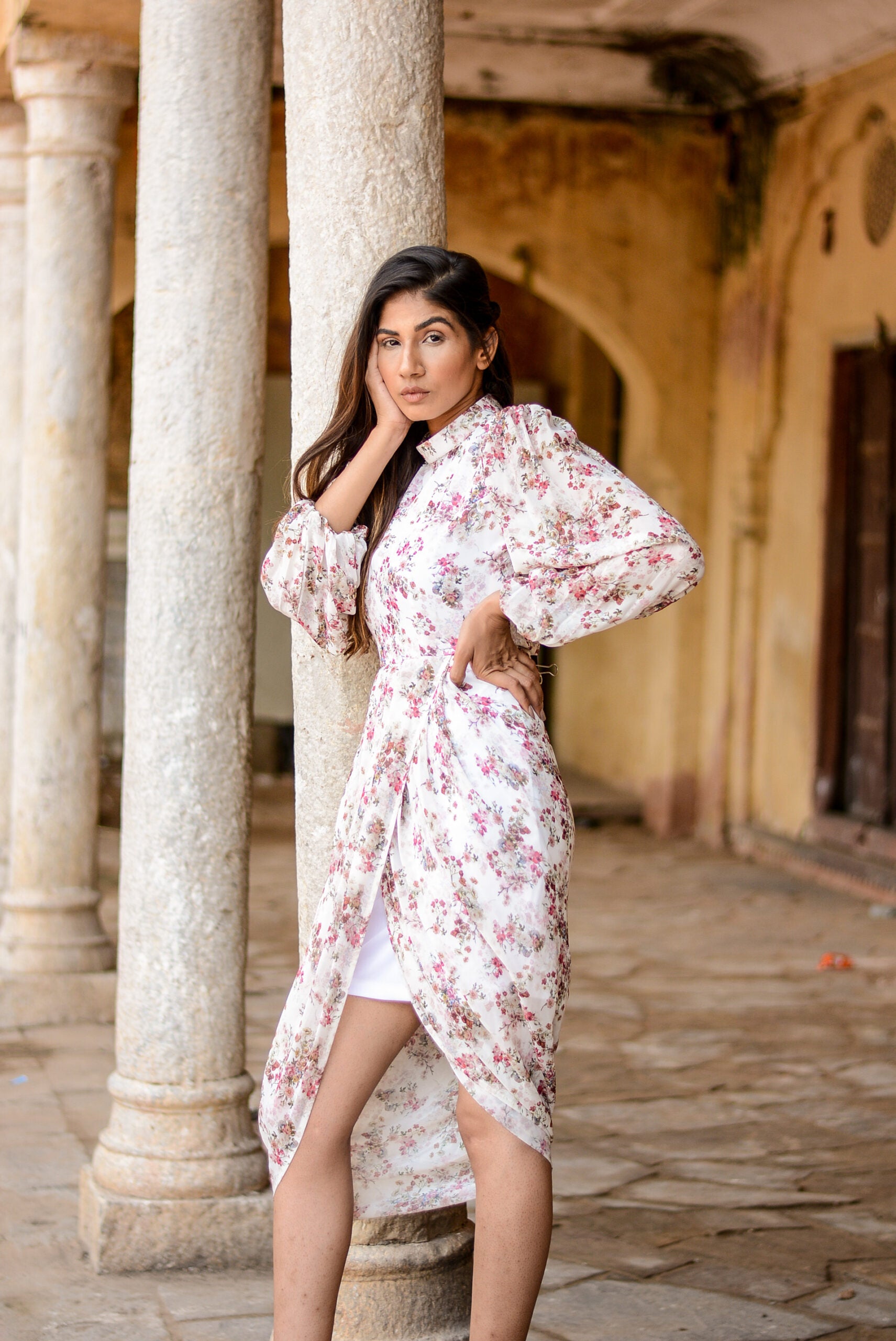 Moh  The eternal dhaga- Flowy Floral Dhoti Dress
