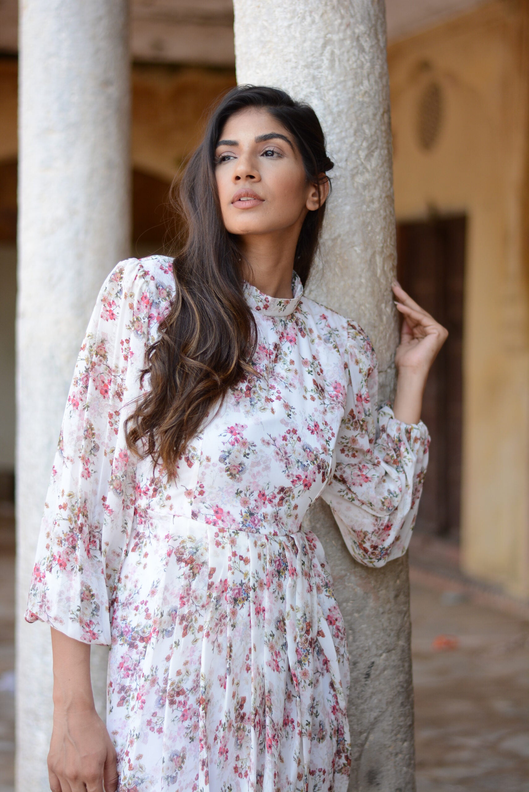 Moh  The eternal dhaga- Flowy Floral Dhoti Dress