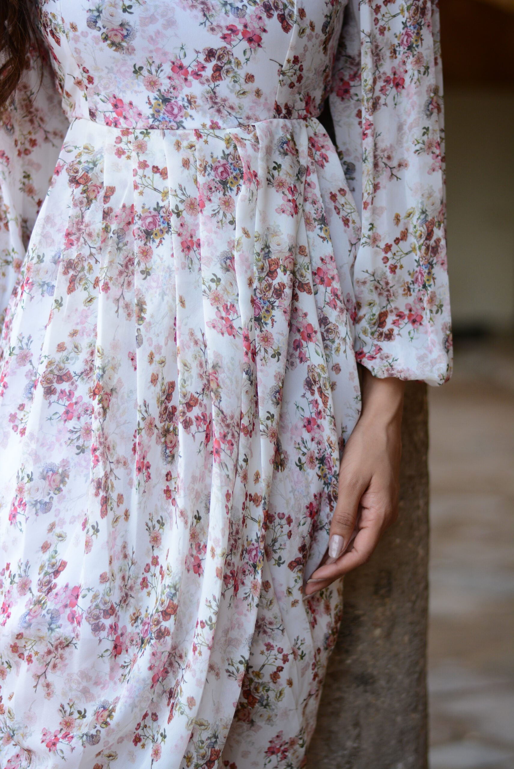 Moh  The eternal dhaga- Flowy Floral Dhoti Dress