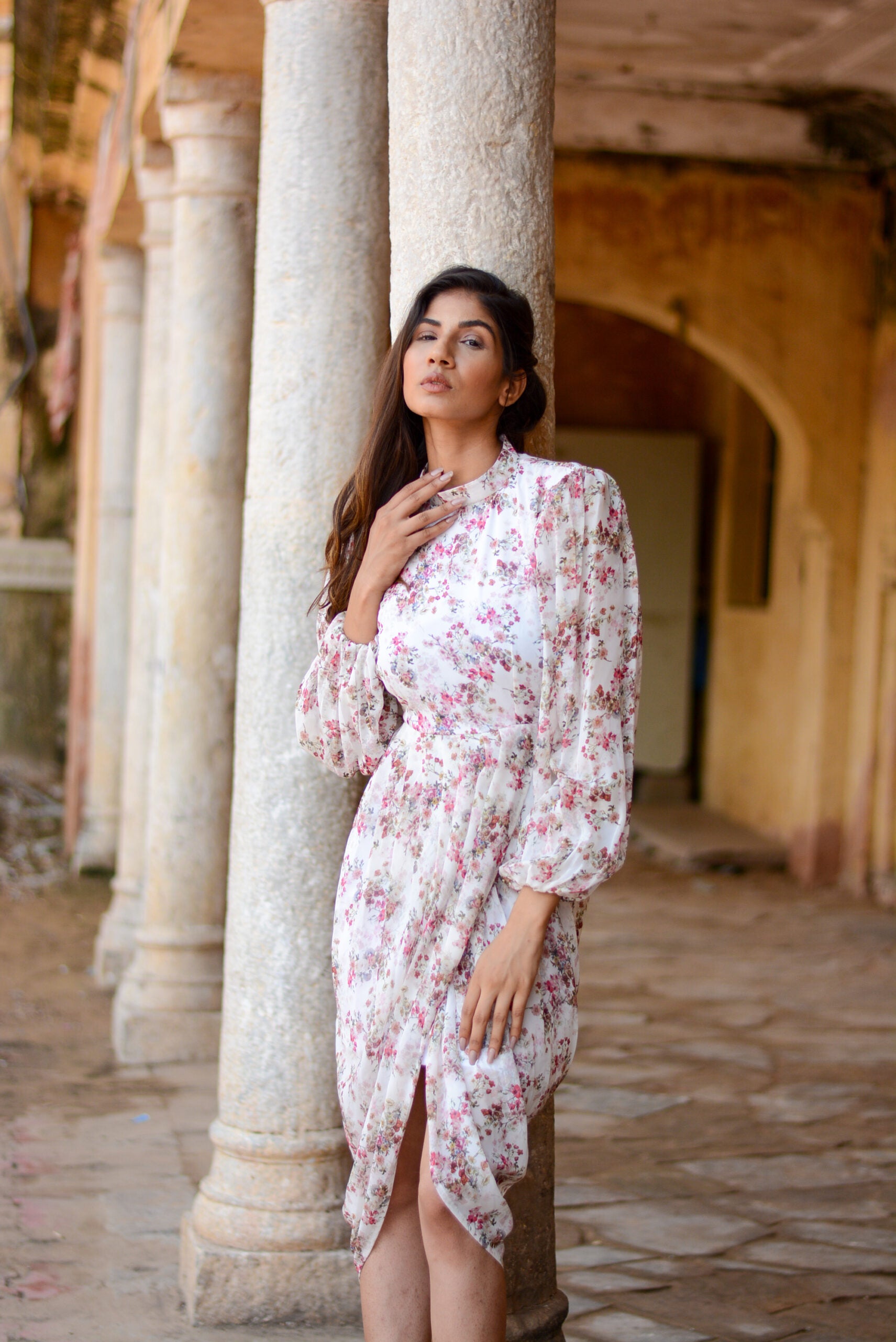 Moh  The eternal dhaga- Flowy Floral Dhoti Dress