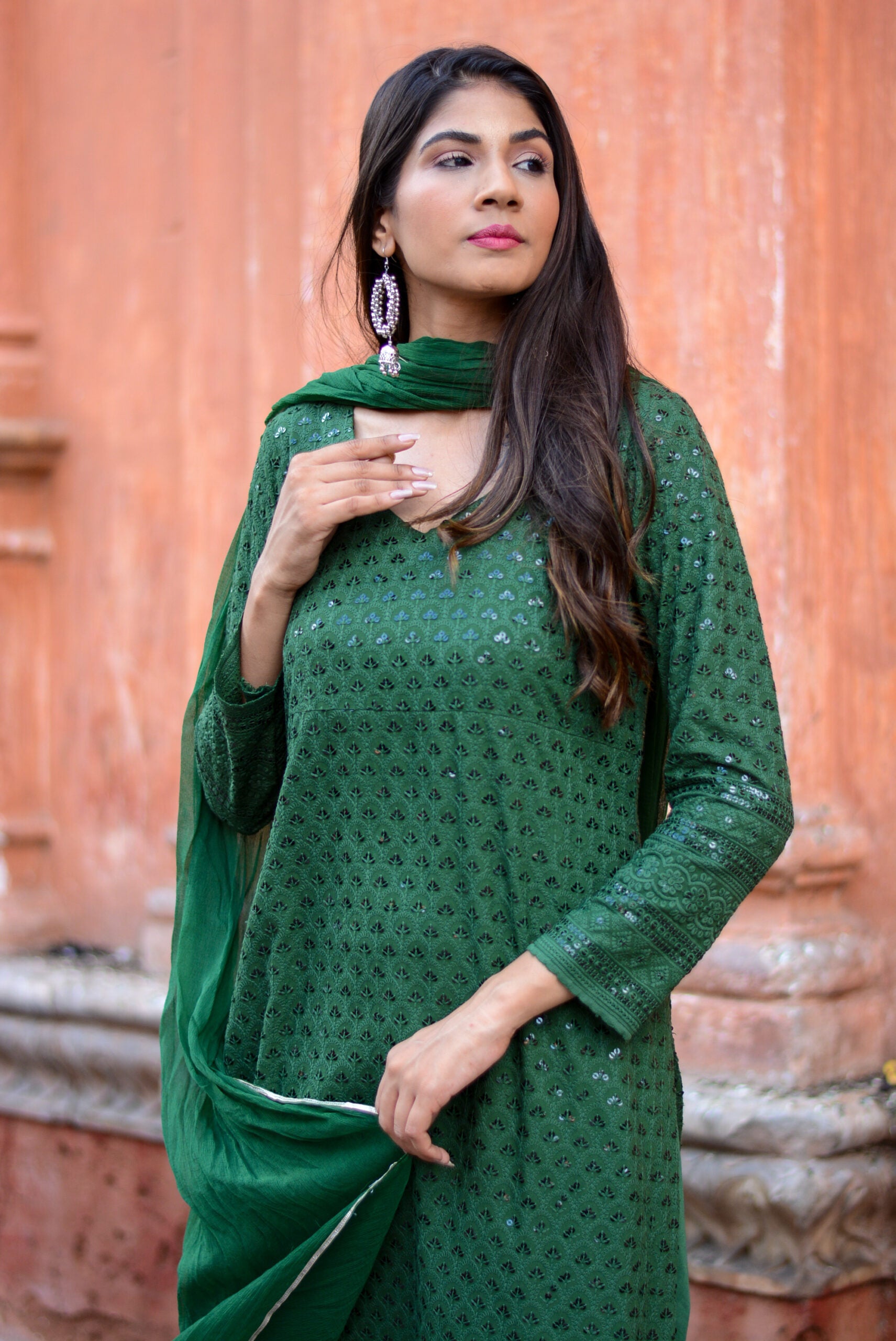 Chikankari suit set - Three piece