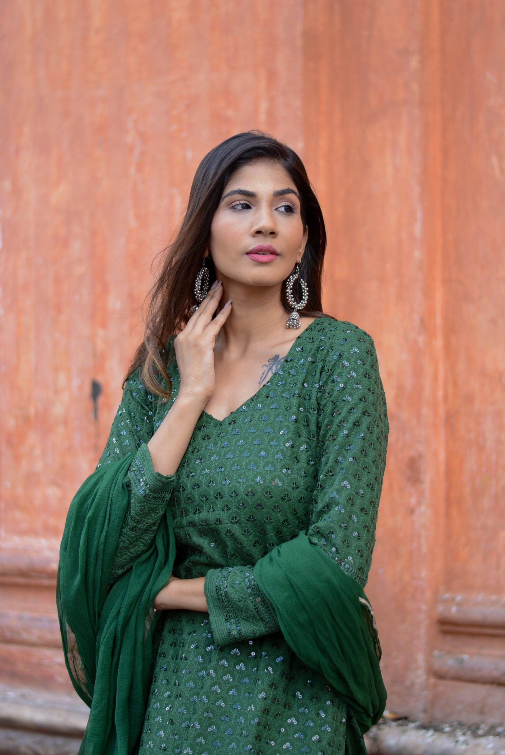 Chikankari suit set - Three piece