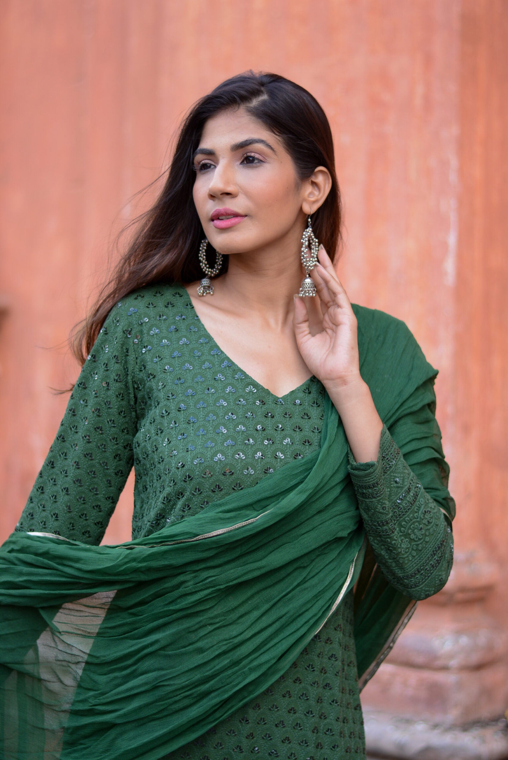 Chikankari suit set - Three piece