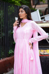 MOH  The eternal dhaga- Taffy pink anagrakha anarkali suit set