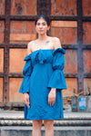 MOH The eternal dhaga- Solid Summer Puffy B knot Dress