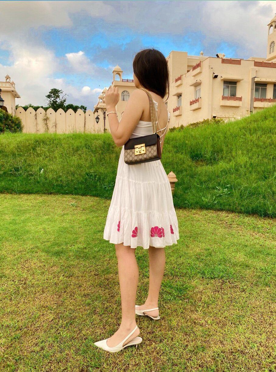 MOH  The eternal dhaga- THREE TIER APPLIQUE DRESS